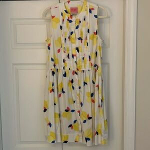 Kate Spade White Dress with Yellow and Blue Accents